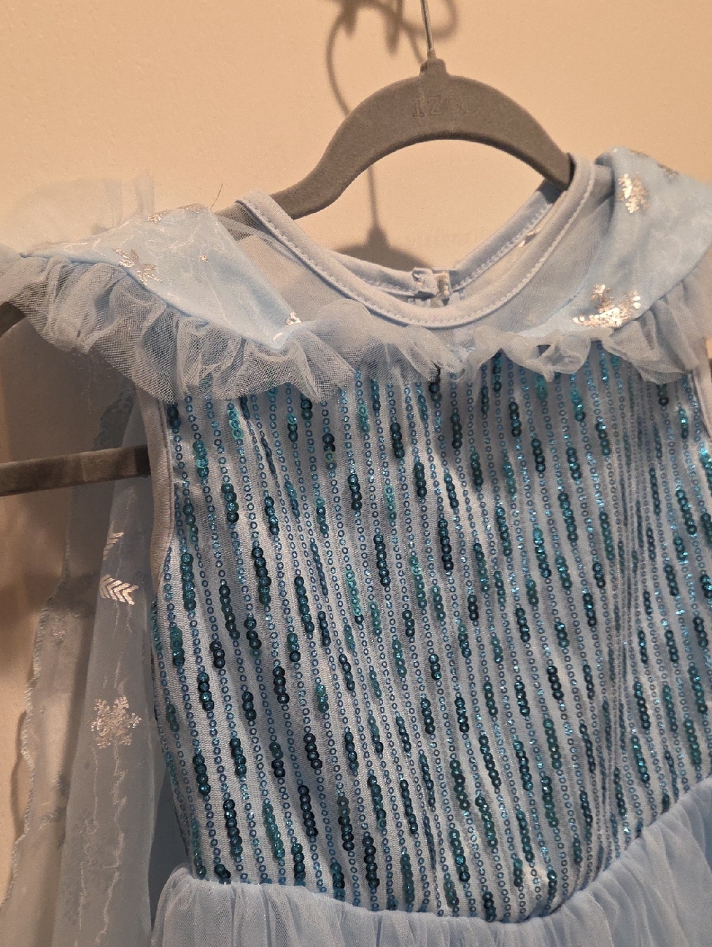 Source Unknown Light Blue Sequin Princess Costume Dress